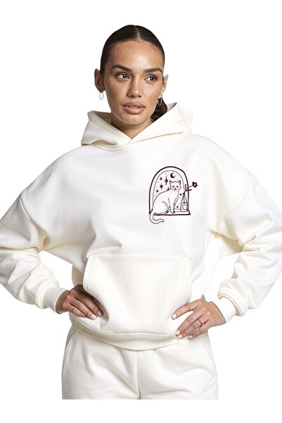 ArtYus Unisex pisică Colorat Special cu imprimeu Bumbac supradimensionat cu g...