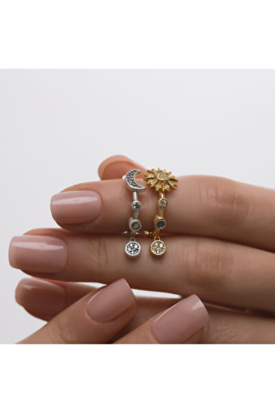 maisonleor Güneş ve Ay Gümüş Küpe