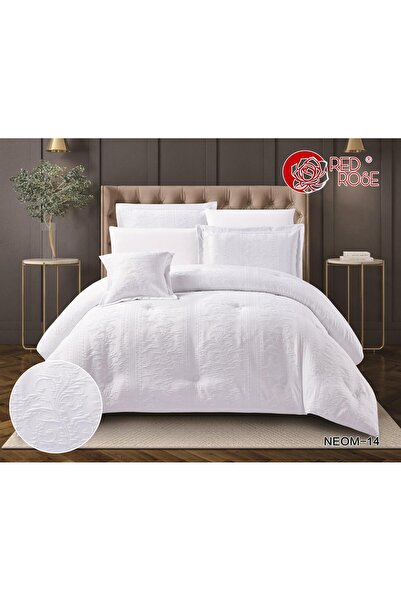 REDROSE COLOR Cool embossed double bedspread, 7 pieces