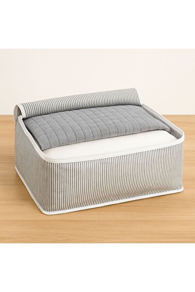 Se Yank Haus Large Size Sofa Bed and Under-Bed Storage Quilt, Clothes Storage 60 X 40 X 22 cm Gray White Patterned 8 Pieces