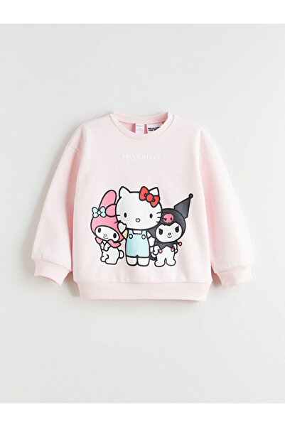 LC Waikiki Pembe Hello Kitty Baskılı Kız Çocuk Sweatshirt