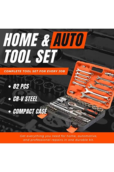 NEXSO 82 Piece Professional Socket Wrench Tool Set