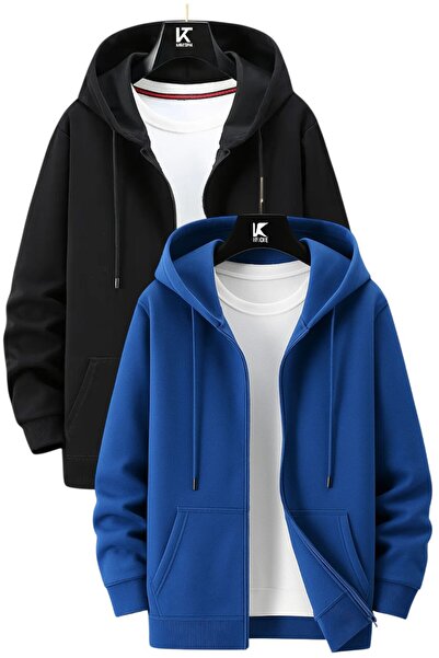 Karatopak 2-Piece Hooded Unisex Zippered Sweatshirt / Cardigan