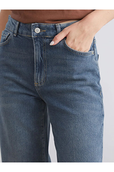 LC Waikiki LCW Jeans Indigo Wideleg Kadın Jean Pantolon