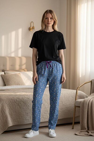 Dantelove Kadın Tek Alt Pijama Likralı