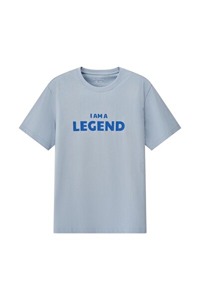 Giordano تي شيرت رجالي من القطن قصة ضيقة ومطبوع عليه رسالة