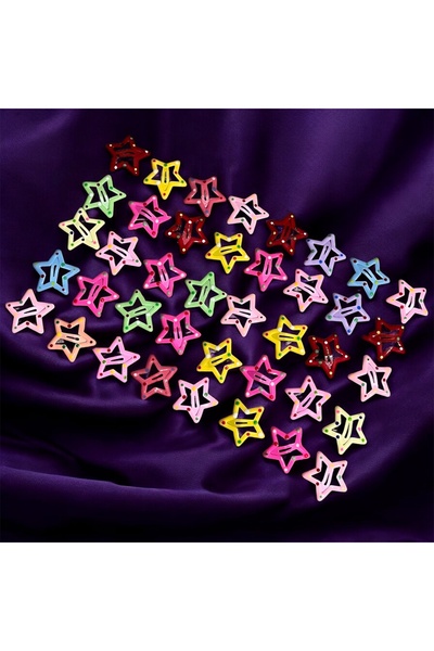 Store 15 Pieces Spotted Mixed Star Snap Fasteners