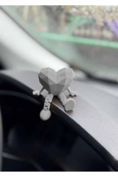 craftopya Araç İçi Sevimli Kalp Torpido Süsü - Flexi Kalp