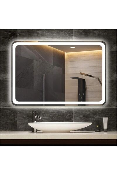 Şişecam 80x60 Ölçüde Ledli Ayna Banyo Aynası Makyaj Aynası