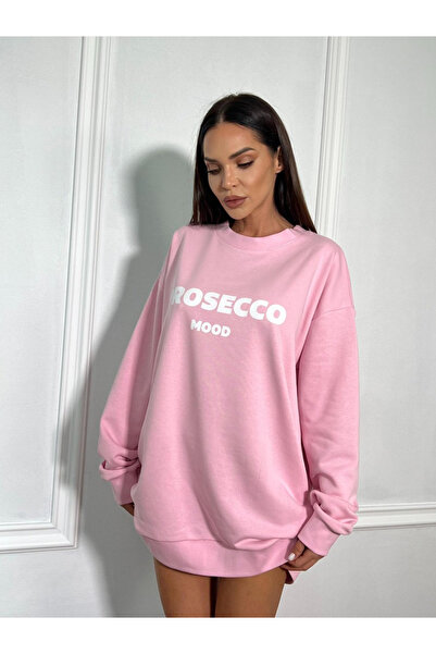 CC STORE Hanorac casual PROSECCO MOOD, cu imprimeu pe piept