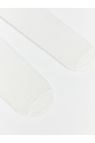 LC Waikiki Ecru Basic Baby Girl Pantyhose 2 Pack