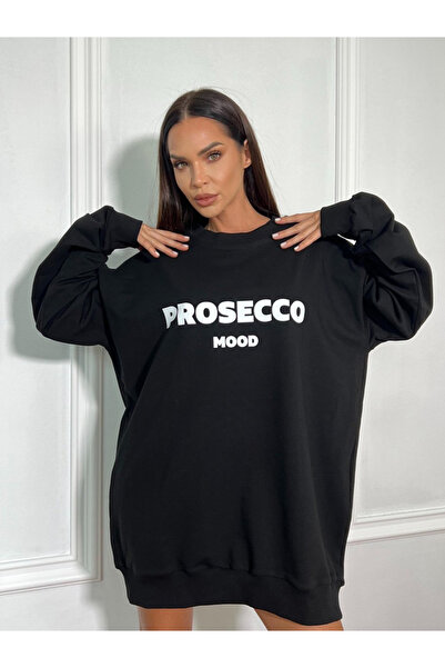 CC STORE Hanorac casual PROSECCO MOOD, cu imprimeu pe piept