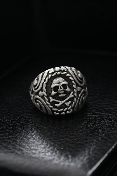 Joy Tekno Adjustable Patterned Skull Model Men's Ring