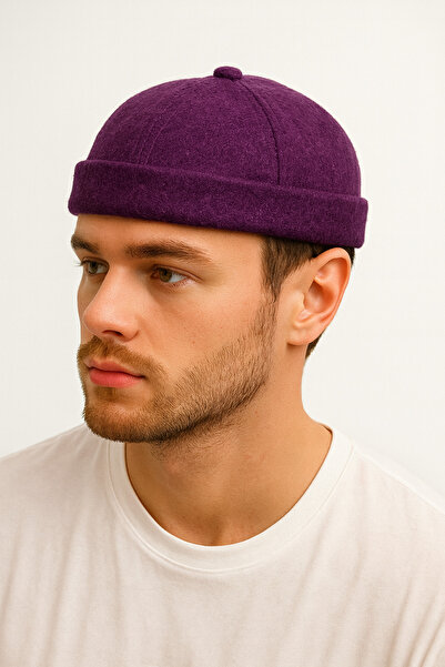 ZERAMİNE قبعة صياد من الصوف للجنسين - موديل دوكر عتيق - مبطنة - مزودة بشريط فيلكرو