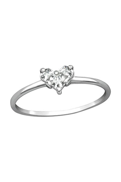 Silver berry S925 Kristal Heart Ring Size 54