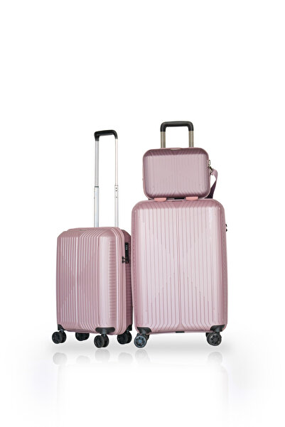 GROUND Sirius Orta ve Kabin Boy Valiz + Makyaj Çantası - Royal - 10728