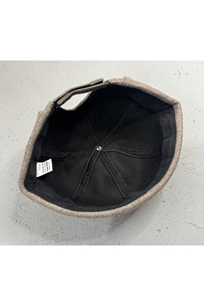 ZERAMİNE Wool Textured Unisex Fisherman Hat – Vintage Docker Model - Lined - Velcro Fastener