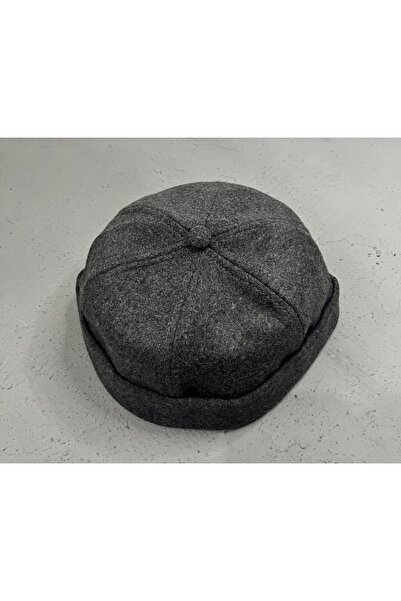 ZERAMİNE Wool Textured Unisex Fisherman Hat – Vintage Docker Model - Lined - Velcro Fastener