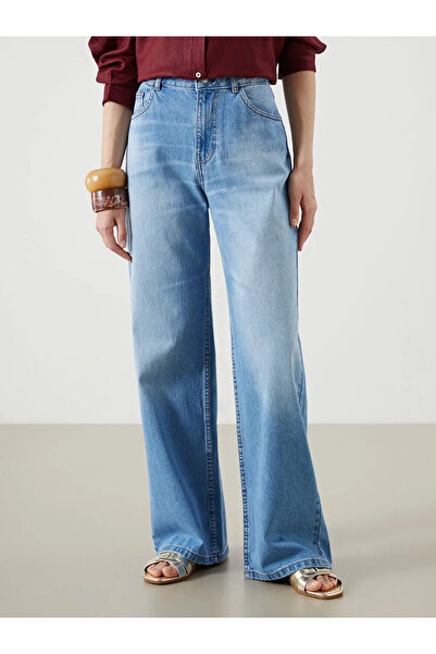 LC Waikiki Lcw Jeans Indigo Wideleg Women's Jean Trousers
