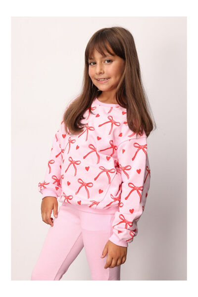 LC Waikiki Pembe Fiyonk Baskılı Kız Çocuk Eşofman - Bonnie