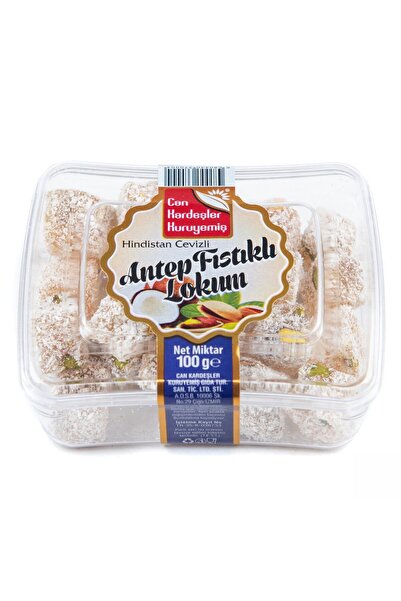 Can Kardeşler Kuruyemiş حلوى اللوكم الصغيرة بالجوز الهند والفستق 100 جرام