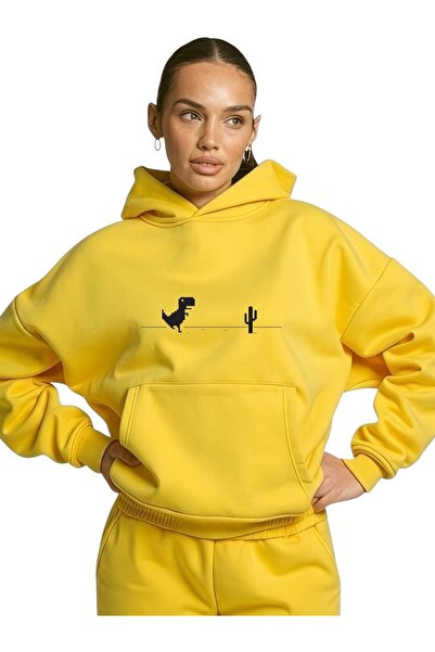 ArtYus Dinozaur unisex colorat special cu imprimeu bumbac supradimensionat cu...