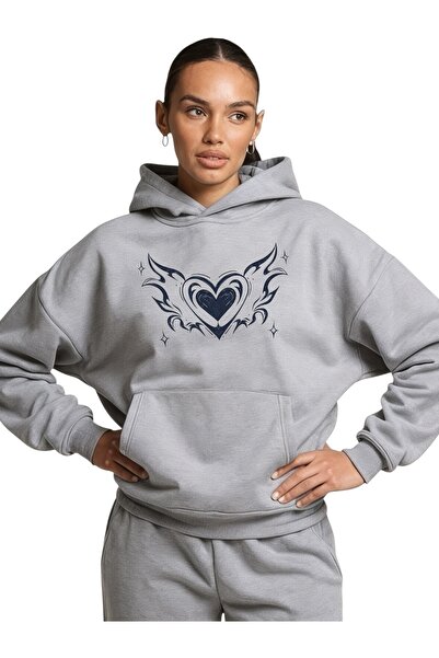 ArtYus Unisex Heart Gothic Colorat Special cu imprimeu Bumbac supradimensiona...