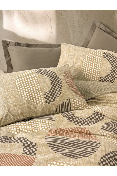ŞENER HOME Комплект спално бельо за единично легло Cottonbox Moona Coffee