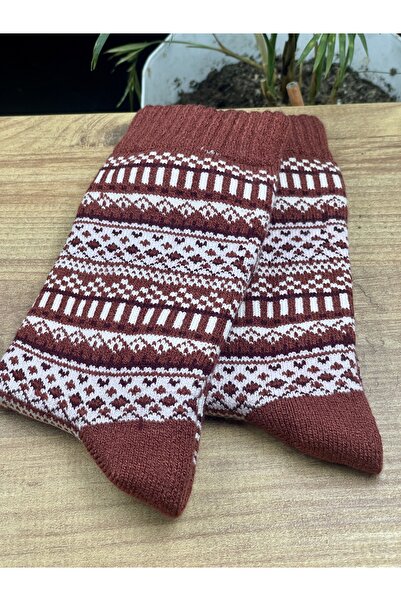 magıcgrange Wool Knitted Ethnic Patterned Unisex Socks |   Warm, Comfortable and Original Winter Style |