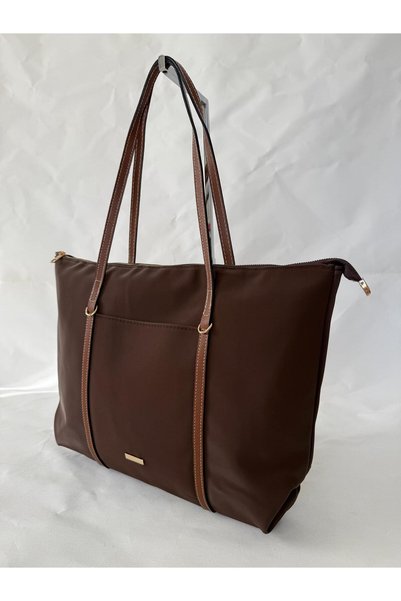 melecco Large Women's Shoulder Bag Stylish and Spacious Everyday Bag with Buckle Leather Strap Laptop Bag