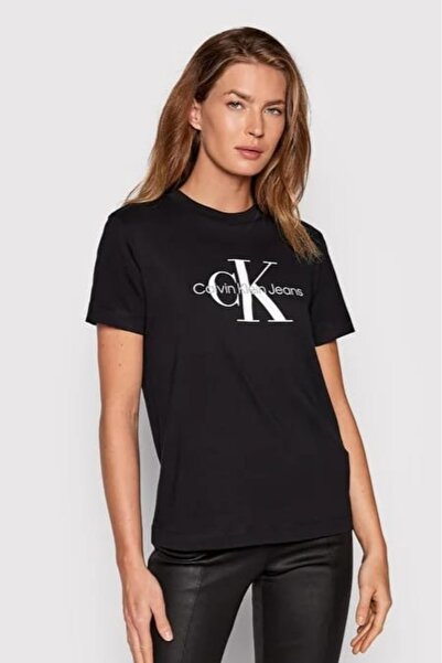 Calvin Klein Monogram dokuma %100 pamuklu baskılı t-shirt