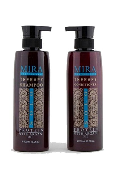 Mira شامبو وبلسم ميرا ثيرابي غني بزيت الارغان للشعر المعالج بالبروتين 500 مل