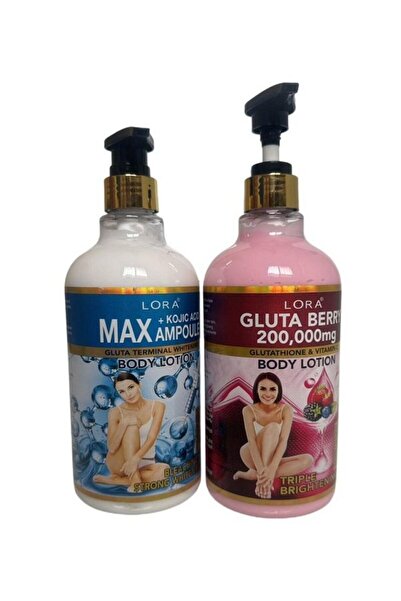 Lora مجموعة لوشن من لورا للعناية بالبشرة لتبييض وترطيب البشرة