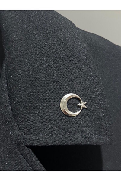 Kenpool Ay Yıldız Takım Ceket Yaka Gümüş Rozeti