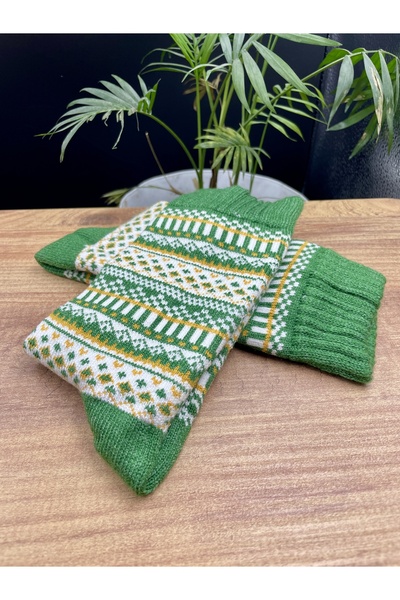 magıcgrange Wool Knitted Ethnic Patterned Unisex Socks |   Warm, Comfortable and Original Winter Style |