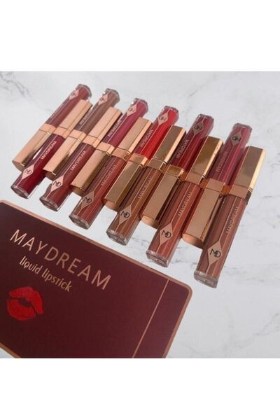 MAYDREAM أحمر شفاه سائل يدوم طويلاً، 12 لونًا