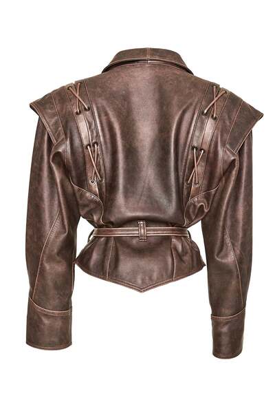 MEECY Women's Luxe Genuine Leather Jacket