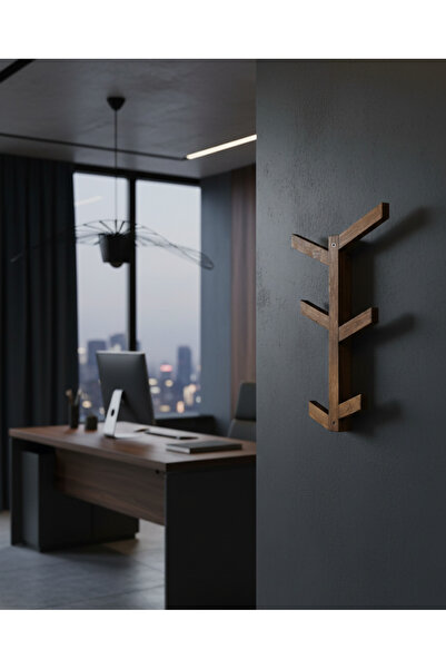 BY AHŞAP DEKOR Dallı Doğal Ahşap Askılık 35*45