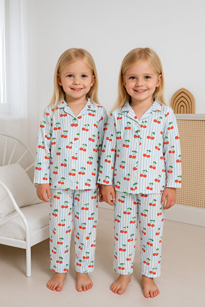 Melekpare New Season Bamboo Fabric Front Buttoned Pajama Set