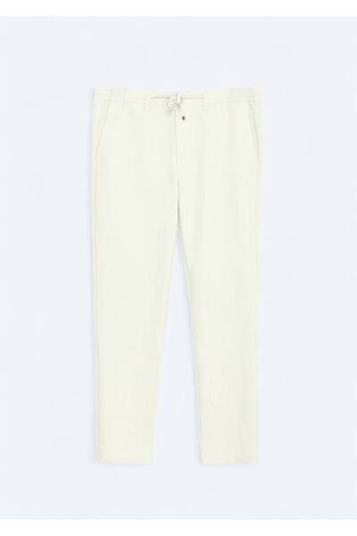 Kip Pantaloni casual cu țesut simplu, bej deschis