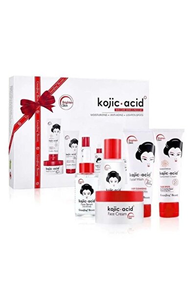 KOJIC ACID مجموعة العناية بالبشرة 5 في 1 - احمي بشرتك بشكل طبيعي