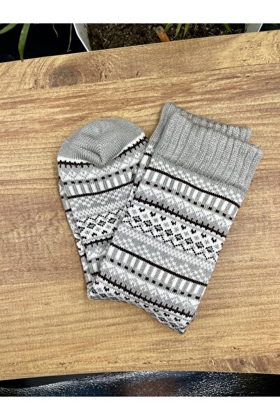magıcgrange Wool Knitted Ethnic Patterned Unisex Socks |   Warm, Comfortable and Original Winter Style |