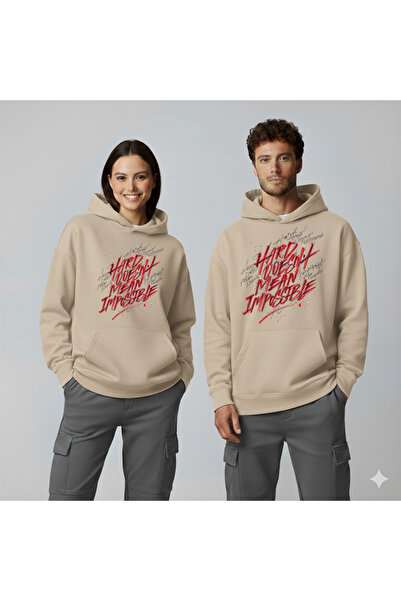 LORVEX Teško ne znači nemoguće, unisex dukserica Oversize kroj