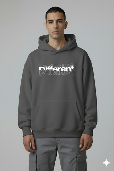 LORVEX Različita unisex majica sa prednjim printom Oversize kroj