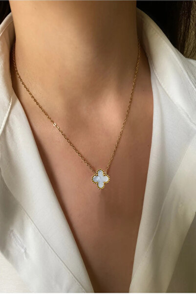 OWYON Stainless Steel Clover Necklace Gold Color Gift Adds Your Style with It...