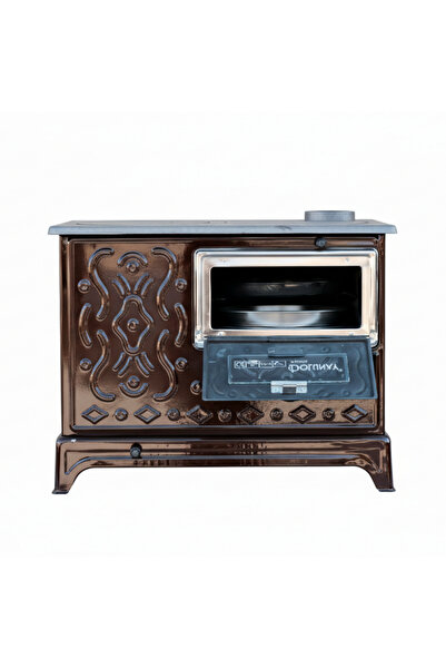 dolunay ısı cihazları Kahverengi Fırın Soba 0.60 Sac İki Adet Kova ve Izgara Dolunay Isı