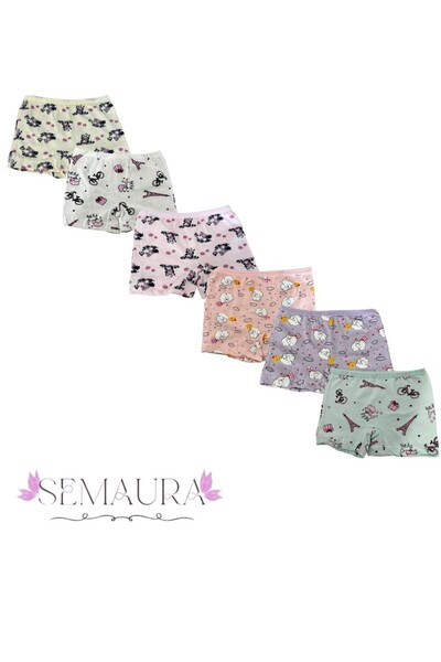 SEMAURA Kız Çocuk Boxer Seti 6'lı