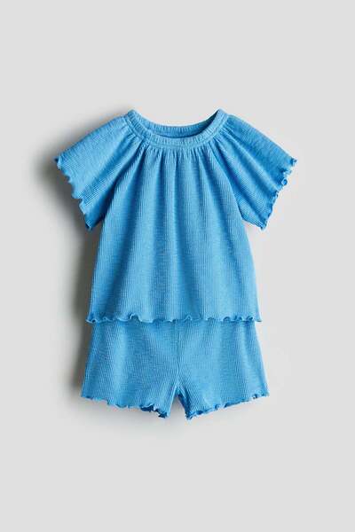 H&M 2-piece ribbed jersey set