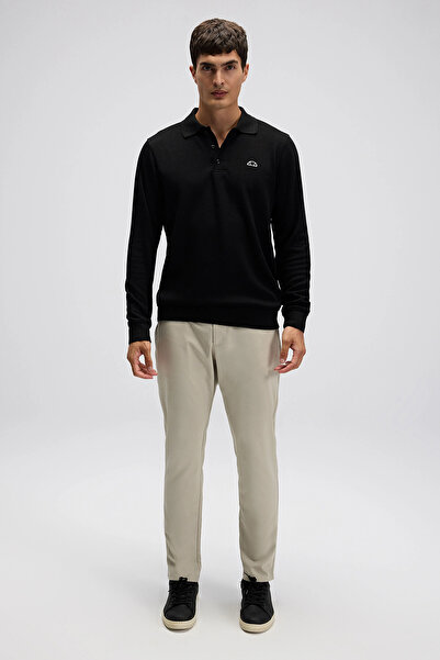 Ellesse Ανδρικό πουλόβερ με λαιμόκοψη πόλο με κουμπιά, βαμβακερό, κανονική εφαρμογή, με λογότυπο EM607