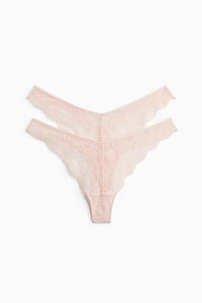 H&M 2-pack lace thong briefs
